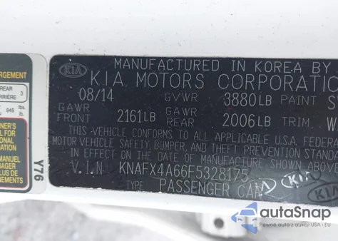 2015 Kia Forte Lx из США, поврежденный, VIN KNAFX4A66F5328175